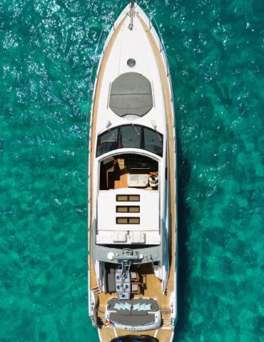 bird's view from a mega yacht